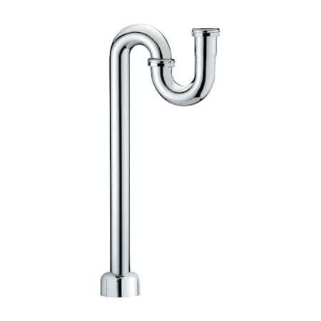 Everflow S-Trap w/Flange, w/Box Escutcheon for Tubular Drain Applications, 20GA Chrome Plated Brass 1-1/2" 12914-K